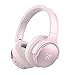 TaoTronics Active Noise Cancelling Headphones [2019 Upgrade] Bluetooth Headphones Over Ear Headphones Hi-Fi Sound Deep Bass, Quick Charge, 30 Hours Playtime for Travel Work TV PC Cellphone-Pink