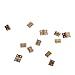 12pcs Cabinet Closet Mini Hinge for 1/12 Dollhouse Miniature Furniture - Golden
