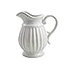 D'vine Dev 9 Inches White Ceramic Decorative Pitcher Flower Vase for Flower Bouquet - Ideal for Fresh Bouquets, Floral Arrangement, Home Decoration Vase
