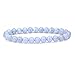 Amandastone Natural A Grade Blue Lace Agate 6mm Round Beads Stretch Bracelet 7 Inch