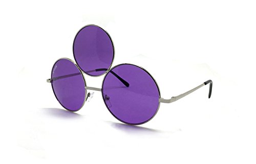 Purple Third Eye Sunglasses By Shivas Includes Free Carrying Pouch Purple Rain Style Prince Costume