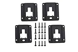 iFJF Box Link Tie Down Brackets for 2015-2018 Ford F150 F250 F350, Replacement of Ford FL3Z-9928408-AB Bed Load Hook Reinforcement Panel, Standard Bed Interface Plate Set 4 with 16 Anti-Theft Screws.