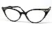Vintage Cat Eye Clear Sunglasses Eyeglasses Rhinestone Womens Black E13