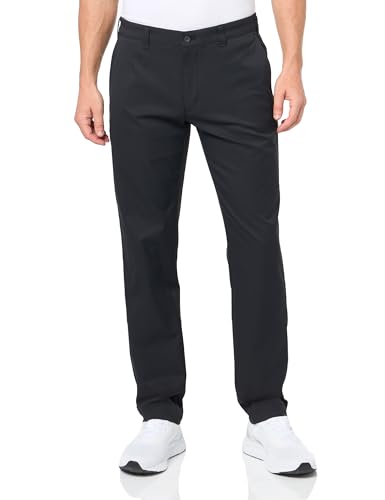 PGA TOUR Men’s Golf Performance Pants with Active Waistband, Classic Fit, Solid Stretch Fabric, Moisture-Wicking, Sun Protection , Caviar, 34W x 32L