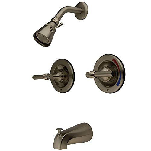 Kingston Brass KB668ML Twin Handles Tub Shower Faucet with Milano lever handle,…