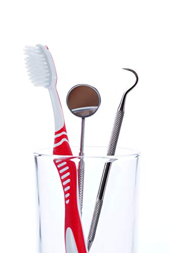 Tweezer Guru Stainless Steel Dental Tools Kit with Inspection Mirror, Sickle Scaler, Single & Double Ended Probe, Plaque Scraper, Pick and Tartar
