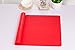 LONGFITE Silicone Baking Mat for Dough Rolling Pastry Fondant Mat Large Nonstick and Nonskid Heat Resistent, Countertop Protector, Dining Table Mat and Placemat (Large, Red)