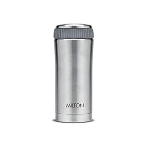 Milton Thermosteel Optima Flask, 350ml, Steelplain,Silver