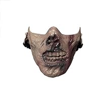 ZDNALS Halloween Mask/Skull Heads Mask/Game Protective Mask/Halloween Zombie Zombie Walking Dead Half Mask (Size : A)