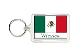 Souvenir Mexico Mexican Flag Double Sided Acrylic Key Ring Medium Keyring Keychain Stocking Stuffer