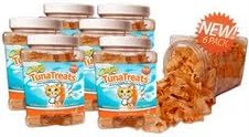 TunaTreats - Gourmet Dried Bonito Flake Cat Treats - 6pk of 2oz Easy Grip Containers by CitiKitty (As Seen on Shark Tank)