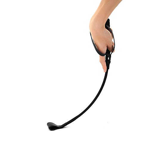 SCARLET KITTEN Riding Crop Horse Whip Spanking with Leather Loop Slapper Jump Bat (Black)