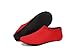 WQINSHOE Unisex Barefoot Water Skin Shoes Aqua Socks Anti-Slip Durable Sole Shoes for Aerobics Exercise Beach Swim Yoga-RED XL