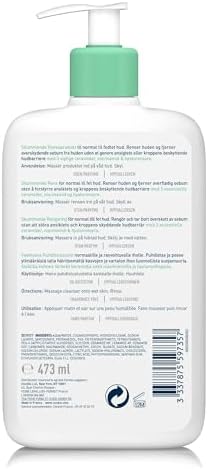 - Gel Moussant, Nettoyant visage Doux Purifiant, Texture Gel Moussant, Hydratation et Elimination de l'Excès de Sébum, Céramides et Acide Hyaluronique, Peaux Normales à Mixtes, Sans Parfum
