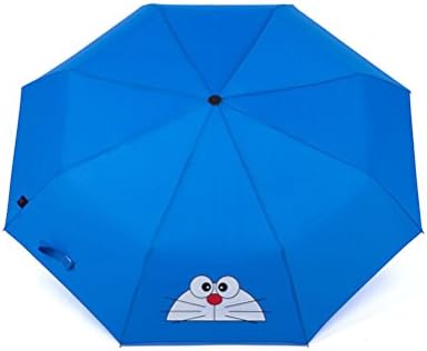 ADJOY9 Compact Cartoon 8-rib Pongee Cloth Windproof Kids 3-Fold Rain Umbrella-DuoMeng
