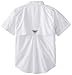 Columbia Youth Boys PFG Bonehead Short Sleeve Shirt, Cotton, Relaxed Fit White