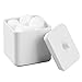 mDesign Bathroom Vanity Canister Jar for Cotton Balls, Swabs, Cosmetic Pads - White