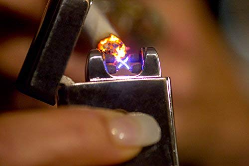 Electric Lighters Zodiac 2 Pack - Dual Arc Electronic Plasma Lighter - Tesla Coil USB Rechargeable Cigarette Lighter 4 Designs (Sagittarius)