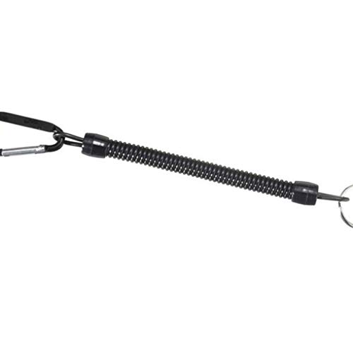 Fishing Retractable Lanyard Plastic Accessory Coiled Tether with Carabiner Fishing Safety Rope Tool Stevlogs