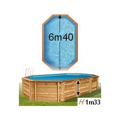 Piscine Bois Odyssea Cerland 640x400x133 Liner Sable Amazonfr Jardin