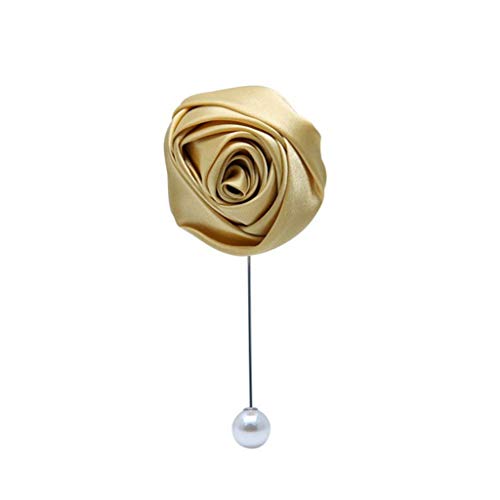 S_SSOY Men's Lapel Pin Bridegroom Brooch Boutonniere Best Man Boutineer Corsage