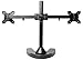 MonMount Dual LCD Freestanding Monitor Stand Up to 24-Inch, Black (LCD-6460B), Standard