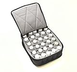 30-Bottle Essential Oil Carrying Cases hold 5ml, 10ml and 15ml bottles - Black with Light Grey interior - 3