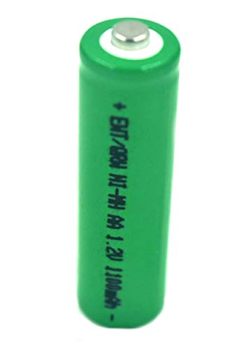 Bulk Pack - 24 PCS Button Top AA NiMh 1100 mAh 1.2 V Rechargeable Batteries for Solar, etc