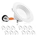 PARMIDA (12 Pack) 4 inch Dimmable LED Recessed Lighting, Retrofit Downlight, 9W (65W Replacement), 600lm, Baffle Trim, Ceiling Can Lights, Energy Star & ETL-Listed, 5 Year Warranty, 2700K