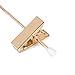 Amber Home 12 Inch Real Rose Gold Metal Pants Skirts Hangers 12 Pack, Sturdy for Slacks Trousers with 2 Adjustable Non Slip Clips and Swivel Hook (12 Pack)