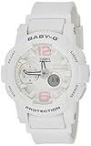 Casio Women's Baby G BGA180BE-7B White Resin Japanese Quartz Diving Watch