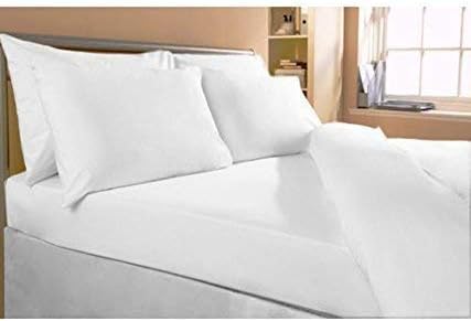 Narendra Decor Cotton 100 TC Bedsheet (Single_White, Pack of 1)
