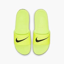 Nike Little/Big Kid's Kawa Slides, Volt/Black, 7Y