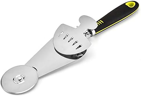 Wagyunfei 3-in-1 Pizza Slicer Server Non-slip Handle For Family Or Restaurant Use For Bread Pie Pastry 2 Pack (Color : Black)