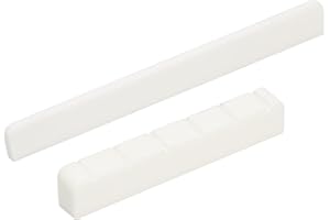 Miwayer 6 String Acoustic Guitar Bone Bridge Saddle and Nut Made of Real Bone (Classical Bridges 1 pair)