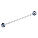 Oasis Plus 7pcs 14G Clear Glitter Balls Sport or Pregnancy Navel Belly Button Ring 1.5'' Flexible Bio Flex Barbell