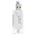 YiKaiEn USB SDHC SDXC Micro SD Card Reader with Micro-USB OTG For IOS iPhone iPad MAC PC Android phones Max Support 128GB Memory Card (White)