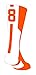 TCK Player Id Orange/White Custom Number Crew Sock