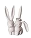 Creative Co-op White Ceramic Bunny Ring Holder, 3" L x 4" H primary