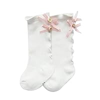 Polytree Princess Ruffle Stockings, Knee High Socks, Long Socks for Newborn Toddler Kids Baby Girl