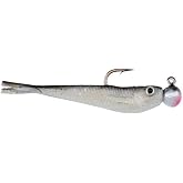 Berkley PowerBait Power Minnow Fishing Bait, Black Shad, 2in | 5cm, Irresistible Scent &amp; Flavor, Realistic Action, Split Tail Design, Ideal for Bass, Walleye, Trout, Panfish Species and More