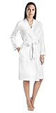 Hanro Women's Cotton Pique Robe, White, Small