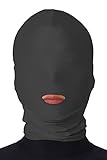 JustinCostume Adult Open Mouth Zentai Hoods Halloween Head Mask Costumes Black