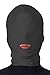 JustinCostume Adult Open Mouth Zentai Hoods Halloween Head Mask Costumes Black