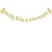 Gold Glitter Party Like A Pineapple Banner Bunting Garland for Luau Party Decorations Tropical Hawaiian Summer Themed Party Supplies