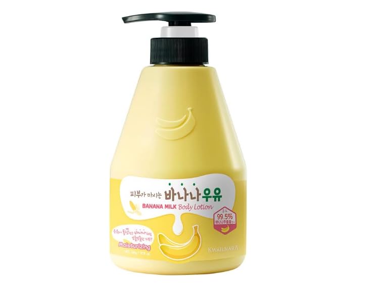 KWAILNARA Banana Milk Body Lotion 560g | Long-Lasting Hydration & Moisture | Soft Smooth Skin | Daily Moisturizing Body Care | Korean Skincare