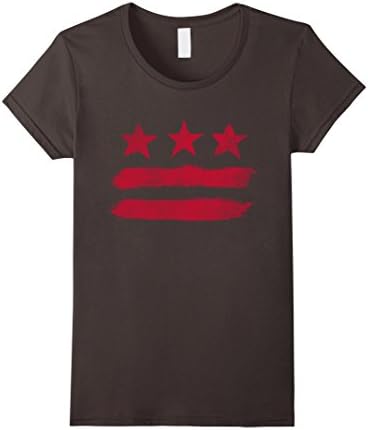 Womens Washington DC Flag USA TShirt Vintage Travel Shirt Small Asphalt