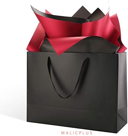 MALICPLUS 12 Extra Large Gift Bags 16x6x12 Inches, Luxury Large Gift Bags with Handles (Cotton) for All Occasions (Matte Black Embossing) 3 MALICPLUS 12 Extra Large Gift Bags 16x6x12 Inches, Luxury Large Gift Bags with Handles (Cotton) for All Occasions (Matte Black Embossing)