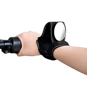 Wilxaw Bike Mirror, Wide Angle Cycling Bicycle Bike Rear View Mirror, Safety Mountain Road Bikes Adjustable Wrist Guards…