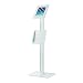 Anti-Theft Adjustable Tablet Security Stand - Heavy Duty Aluminum Metal Floor Standing Kiosk Mount Tablet Case Holder Display w/ 42.75 Inch Pole, For iPad 2 3 4 Air Air2 Tablets - Pyle PMKSPADLK48
